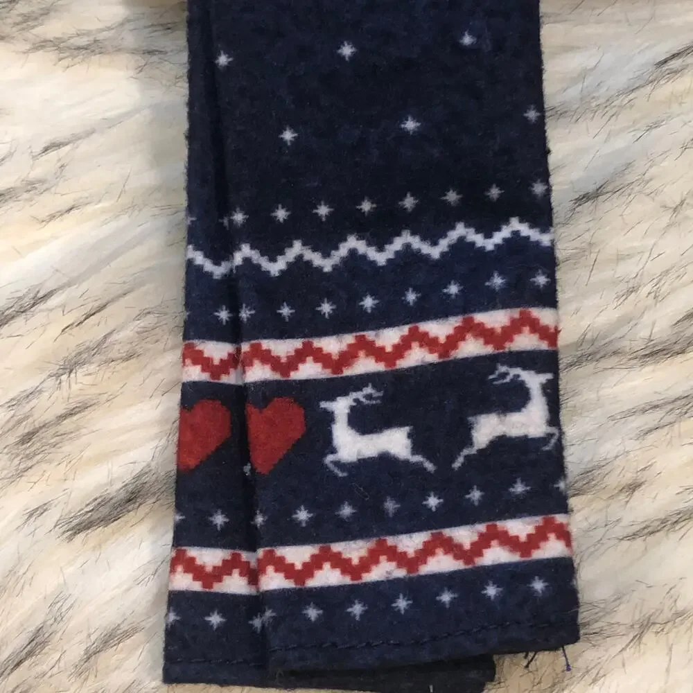 New ED Ellen Degeneres Small Dog Puppy Fair Isle Reindeer Christmas Scarf Collar
